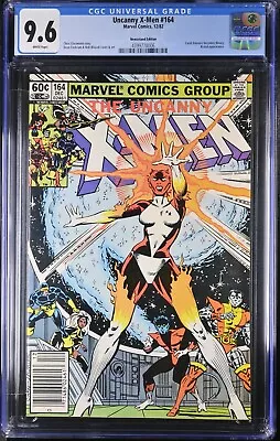 Buy X-Men #164 NEWSSTAND CGC 9.6 White Pages - KEY Carol Danvers Becomes Binary • 120.64£