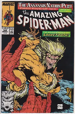 Buy The Amazing Spider-Man #324, Marvel Comics 1989 VF 8.0 McFarlane. Sabretooth • 15.83£