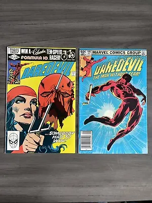 Buy Daredevil #179 & #185 Newsstand Frank Miller Elektra Marvel 1981 High Grade • 24.02£