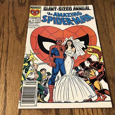 Buy Marvel THE AMAZING SPIDER-MAN (1987) Annual #21 Mary Jane Wedding Key - VG+ • 15.81£