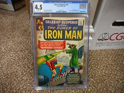 Buy Tales Of Suspense 54 Cgc 4.5 Marvel 1964 Mandarin Cover Watcher Backup Story Ow • 150.39£