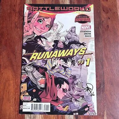 Buy Runaways #1 (2015, Marvel Comics) SIGNED SANFORD GREENE • 19.92£