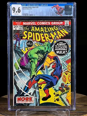 Buy AMAZING SPIDER-MAN #120 May 1973 CGC 9.6 White Pages Hulk Battle KEY ISSUE • 589£