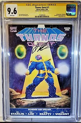 Buy Jim Starlin Signed Thanos Quest 1 (1990)-cgc Ss 9.6-in-betweener, Death! • 131.18£