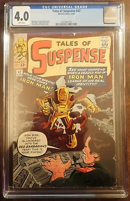 Buy Tales Of Suspense #42 🌜 CGC 4.0 WHITE PAGES 🌛 3rd Appearance Of Iron Man 1963 • 240.48£