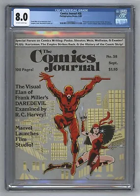 Buy Comics Journal #58 Elektra Cover Pre-Dates Daredevil #168 1980 CGC 8.0 • 63.34£