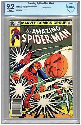 Buy Amazing Spider-Man # 244  CBCS  9.2  NM-   White Pgs  9/83   Newsstand  Edition  • 67.96£