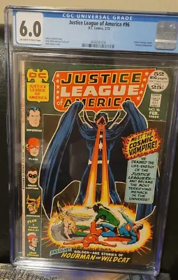 Buy Justice League Of America #96 -- Graded  Cgc 6.0  Ow/w -- Cosmic Vampire -- 1972 • 47.81£