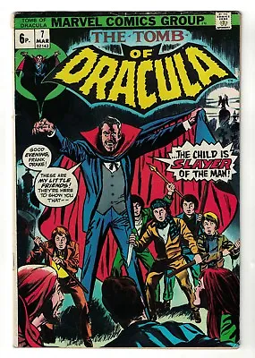 Buy Marvel Comics Tomb Of Dracula 7 FN- 5.5 1972 Child Slayer  • 13.99£