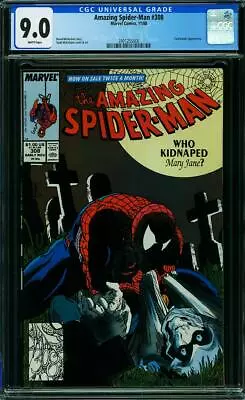 Buy AMAZING SPIDER-MAN  #308   VF/NM9.0 Graded WHITE PAGES! CGC   3901255006 • 37.15£