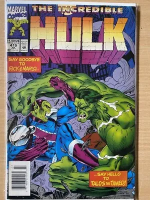 Buy Marvel Comics The Incredible Hulk #419 1st Full Talos The Tamed • 14.99£