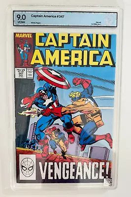 Buy Marvel Captain America #347 Graded US KEY Comic Book 9.0 UGS CGC CBCS • 30.10£