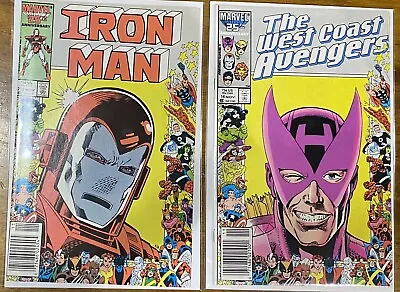 Buy Iron Man 212 And West Coast Avengers 14 Marvel 25th Anniversary Boarder Covers • 9.52£