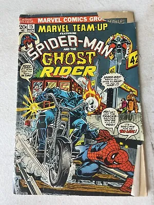 Buy Marvel Team-Up #15  (Marvel) 1973 SpiderMan Ghost Rider 1st Orb Appearance • 19.31£
