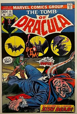 Buy Bronze Age Marvel Comic Tomb Of Dracula Key Early Issue 15 High Grade FN/VF • 15£