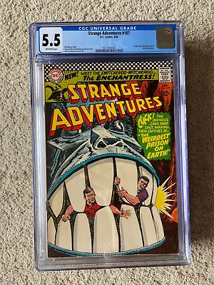 Buy Strange Adventures 187 CGC 5.5 1st App. Of The Enchantress-Suicide Squad 1966 • 225.19£