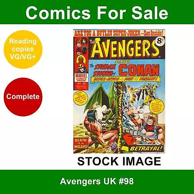 Buy Avengers UK #98 Comic - VG/VG+ 02 August 1975 - Marvel UK • 3.99£
