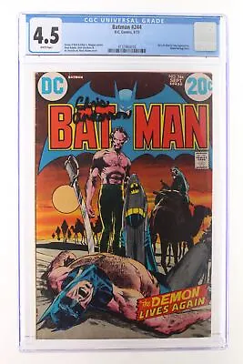 Buy Batman #244 - DC 1972 CGC 4.5 Ra's Al Ghul And Talia Appearance. Robin Backup St • 110.03£