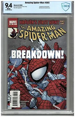 Buy Amazing Spider-Man  # 565   CBCS  9.4   NM   White Pgs   9/2008  1st App. Ana Kr • 55.94£