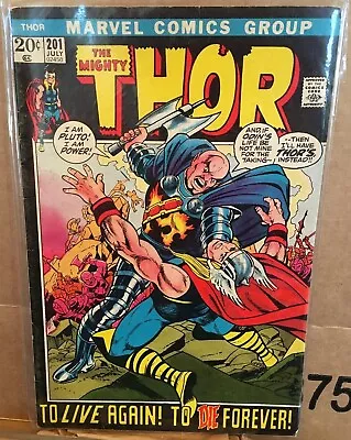Buy Marvel, The Mighty Thor #201, 1972, Perez, Hela, Ego-Prime, Pluto, FN+ • 10.45£