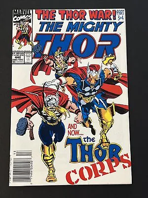 Buy Mighty Thor #440 Newsstand MCU 1991 FVF 1st Team Thor Corps BETA RAY • 15.85£