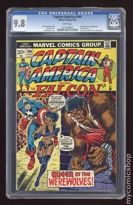 Buy Captain America #164 CGC 9.8 White Pages 1st Appearance Nightshade Marvel 1973 • 1,047.56£