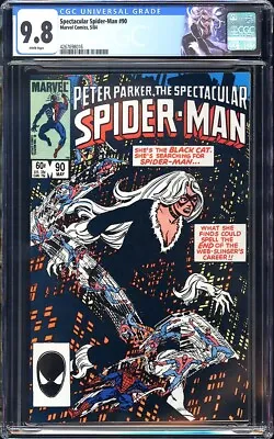 Buy Spectacular Spider-Man #90 CGC 9.8 (1984) 1st Black Costume In Title! KEY! L@@K! • 395.30£