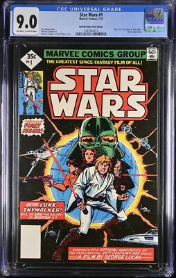 Buy Star Wars 1 (Reprint-35 Cent)  CGC  9.0  VF/NM   White/Pages • 119.92£