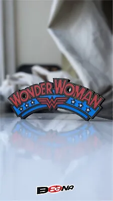 Buy DC WONDER WOMAN Freestanding Plastic Sign For Display - 80's Comic Logo • 23£