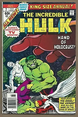 Buy 🔥incredible Hulk Annual #7*marvel, 1978*john Byrne*iceman*angel*doc Samson*vf* • 26.08£