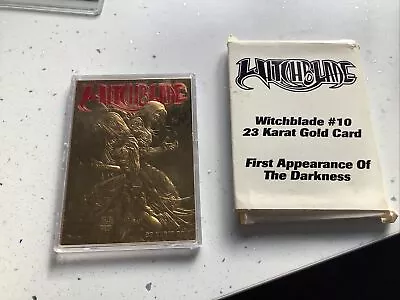 Buy WITCHBLADE 23 KARAT GOLD CARD #10 - FIRST APPEARANCE OF DARKNESS RARE & Box • 3.20£