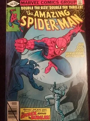 Buy Comics: Amazing Spiderman 200, 1980, Cents Copy, Spider Versus The Burglar. • 40£