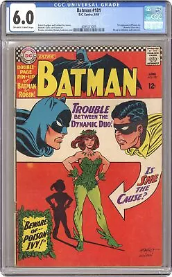 Buy Batman #181 CGC 6.0 1966 4095171005 1st App. Poison Ivy • 1,239.26£