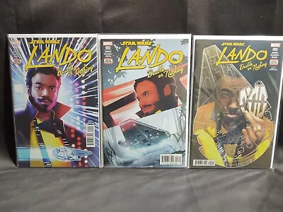 Buy Star Wars Lando Double Or Nothing 3 Comic Lot #1 3 And 5 Of 5 VF 2018 Marvel • 4.40£