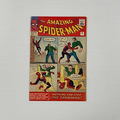 Buy Amazing Spider-Man #4 1963 FN Pence Copy 1st Appearance Of Sandman • 2,650£