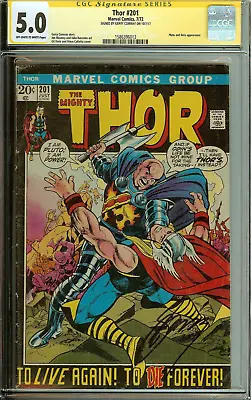 Buy The Mighty Thor #201 CGC 5.0  Signed Gerry Conway • 120.60£