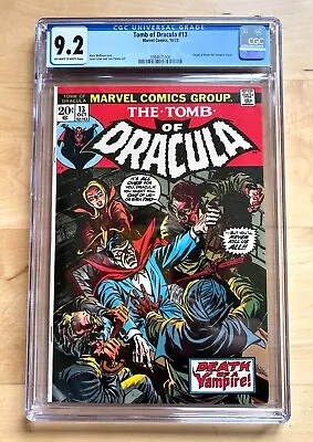 Buy TOMB OF DRACULA #13 CGC 9.2 - Origin Of BLADE - Marvel Comics 1973 • 217.23£