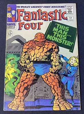 Buy Fantastic Four 51 Intro Negative Zone 2nd App Wyatt Wingfoot Silver Age 1966 FN+ • 52.21£