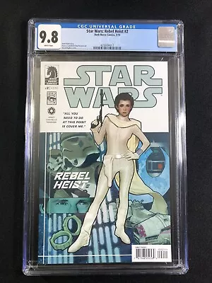 Buy Cgg 9.8 Star Wars Rebel Heist #2 Princess Leia Adam Hughes Cover Art Sexy 2014 • 79.05£