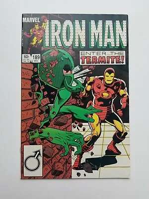 Buy Iron Man #189 • KEY 1st Appearance Of The Termite! (1984 Marvel Comics) Mcu Spec • 40.03£