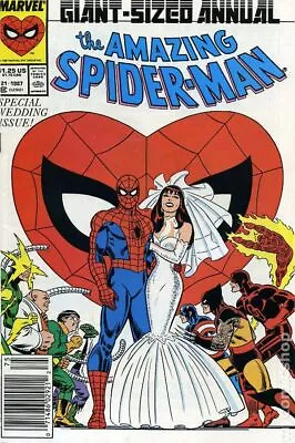Buy Amazing Spider-Man Annual #21B Newsstand Variant VG/FN 5.0 1987 Stock Image • 12.25£