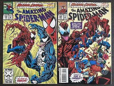 Buy Amazing Spider-man 378 & 380 Maximum Carnage Venom 1993 Bagley Vf Glossy Movie🔥 • 23.82£