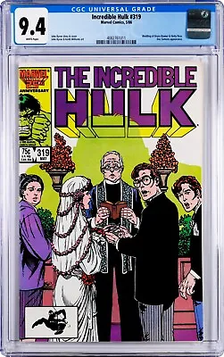Buy Incredible Hulk #319 CGC 9.4 (May 1986, Marvel) Marriage Bruce Banner Betty Ross • 40.21£