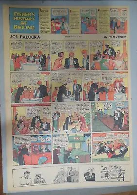 Buy Joe Palooka Sunday Page By Ham Fisher From 1/6/1935 Rare Large Full Page Size • 9.46£