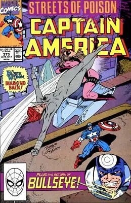 Buy CAPTAIN AMERICA #373 F, Direct, Marvel Comics 1990 Stock Image • 3.95£