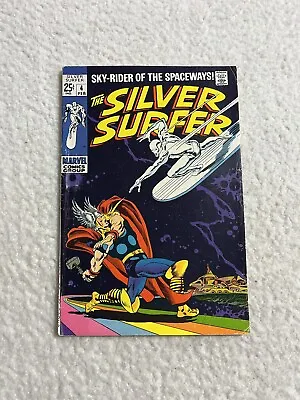 Buy Silver Surfer #4 Marvel Comics 1969 Silver Age Thor Cover John Buscema Restored • 316.71£