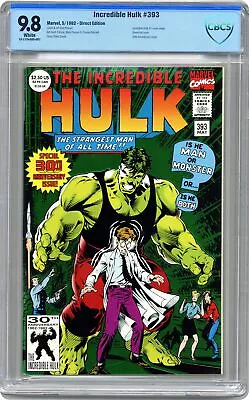 Buy Incredible Hulk #393D CBCS 9.8 1992 19-27D449D-007 • 86.97£