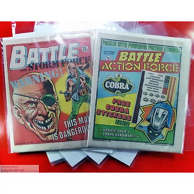 Buy Battle Action Force Comic Bags Only / Sleeves Size2 For UK Issues &Annuals X 100 • 24.99£