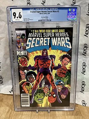 Buy Marvel Super Heroes Secret Wars #2 CGC 9.6 NM+ Newsstand Variant WHITE PAGES • 79.05£