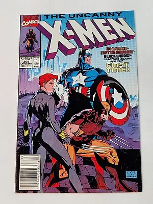 Buy Uncanny X-Men 268 NEWSSTAND  Jim Lee Cover Captain America Black Widow 1990 • 19.70£